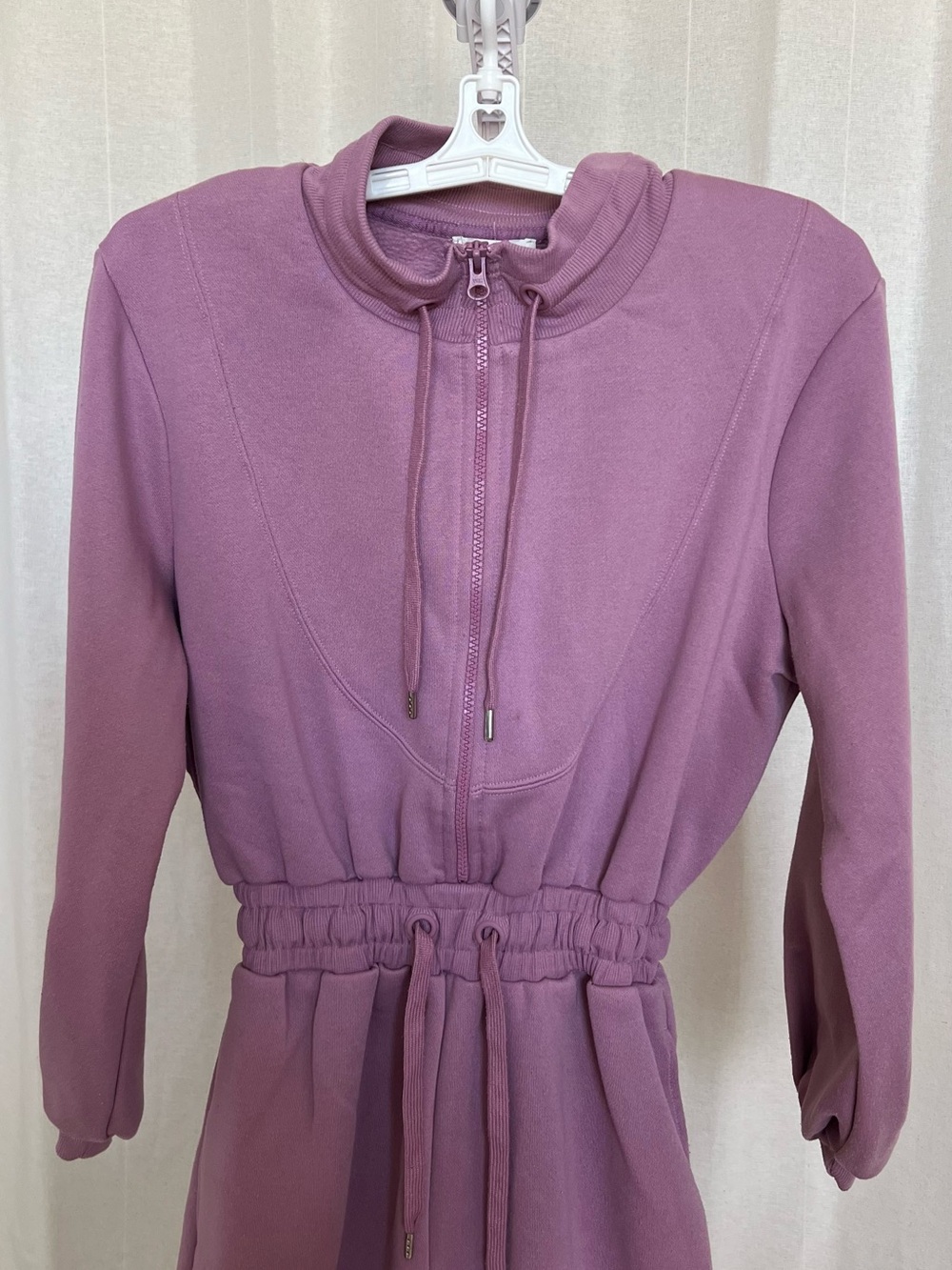 For Love & Lemons Dusty Pink Zip Hoodie - Picture 1 of 7
